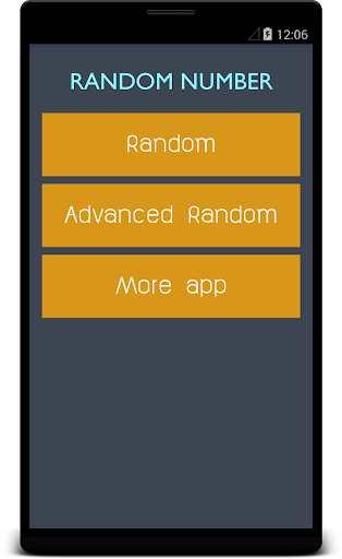 Android application Random numbers screenshort
