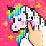 Unicorn Pixel - Color by Number icon