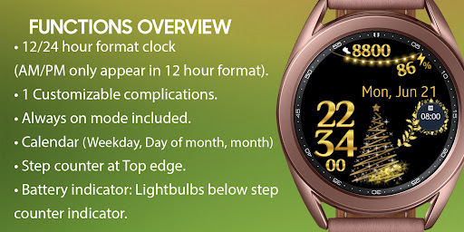 Android application Christmas SCK 14 watch face screenshort