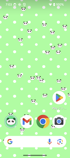 Android application パンダのライブ壁紙 screenshort