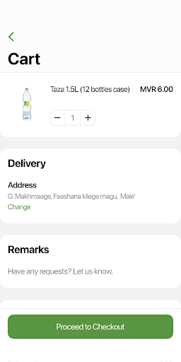 TaZa Delivery App Screen 3