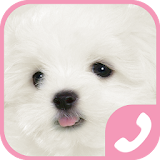 cute puppy EX DIALER (pink) icon