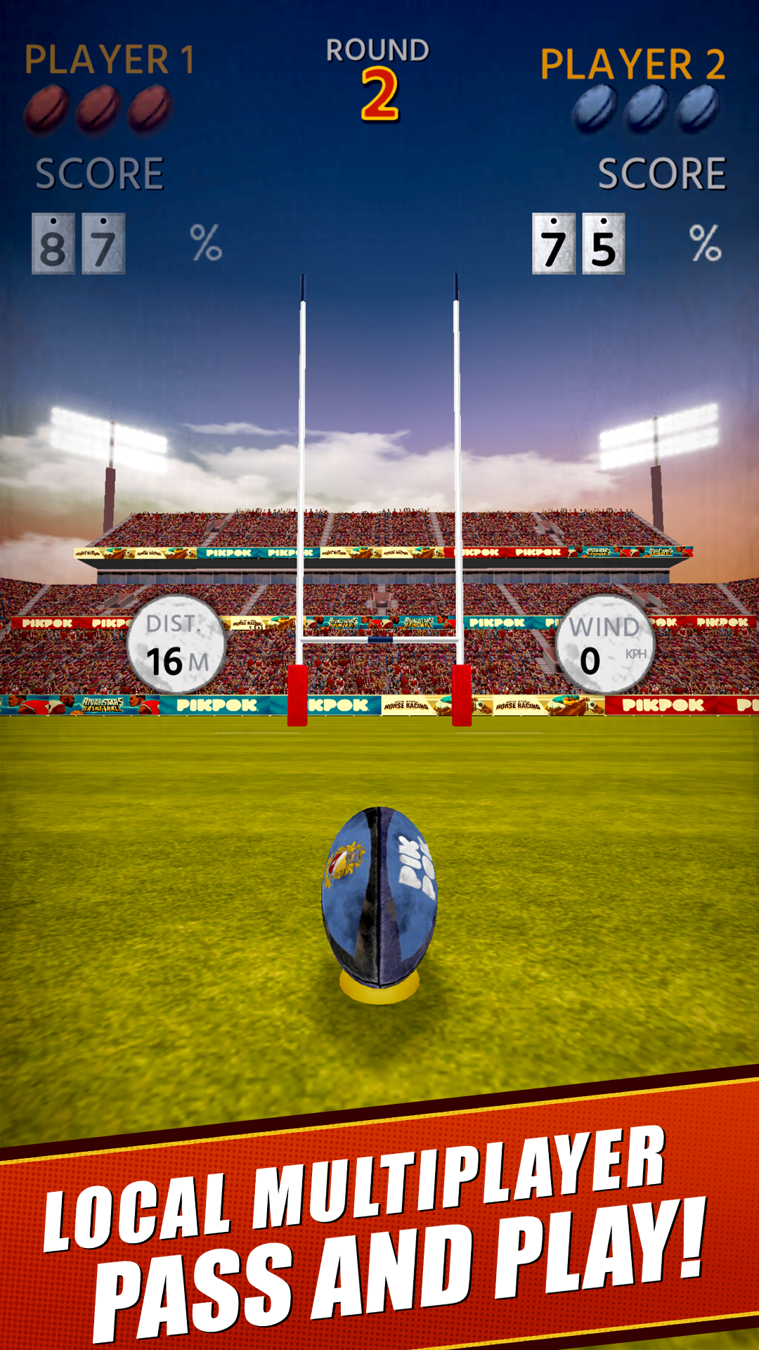 Android application Flick Kick Rugby screenshort