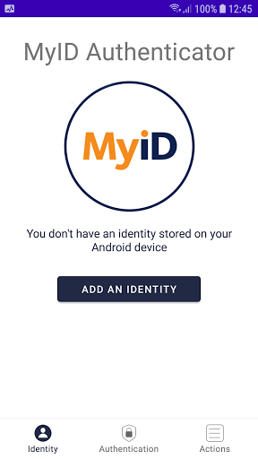 Android application MyID CMS Authenticator screenshort