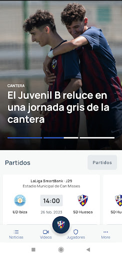 SD Huesca - Official App Screen 2