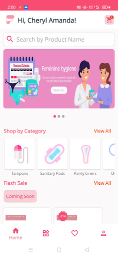Android application FemConnect screenshort