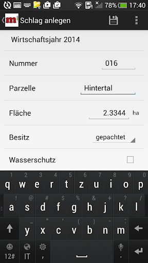 MobileASK-Pro - Schlagkartei Screen 3