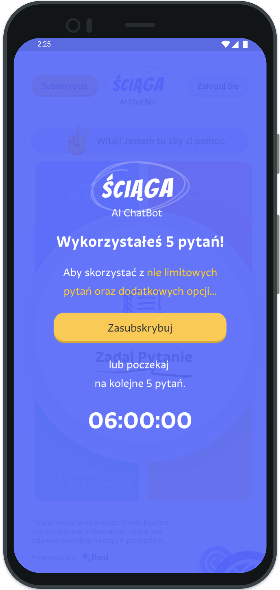 Sciaga AI Chatbot