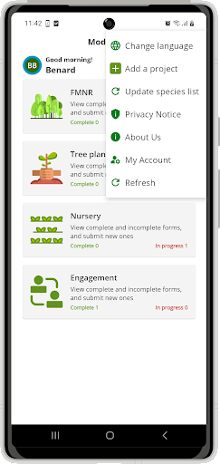Regreening App Screen 3