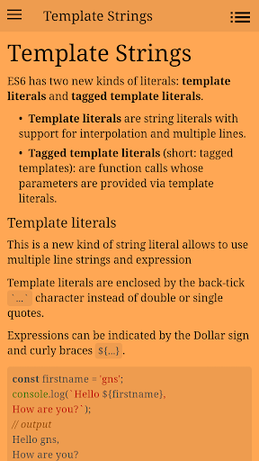 Javascript - ES6 (ECMAScript) Screen 3