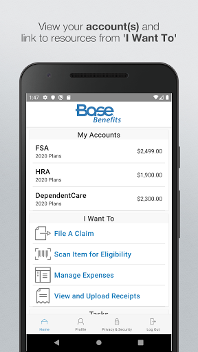 Android application BASE Benefits screenshort