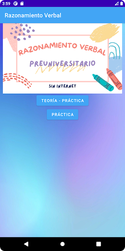 Android application Razonamiento Verbal Pre screenshort