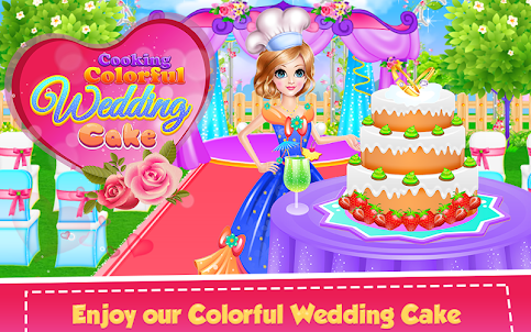 Cooking Colorful Wedding Cake