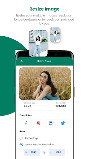 Image Size - Photo Resizer Screen 2