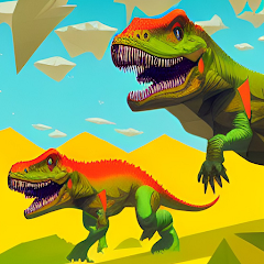 TEMPLE RUN with RAPTORS ♫ 3D animated DINOSAUR-GAME mashup