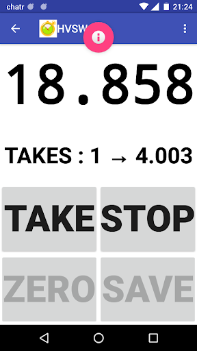 Android application High Visibility Stopwatch screenshort