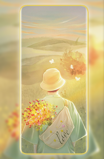 Screenshot of yellow aesthetic wallpaper