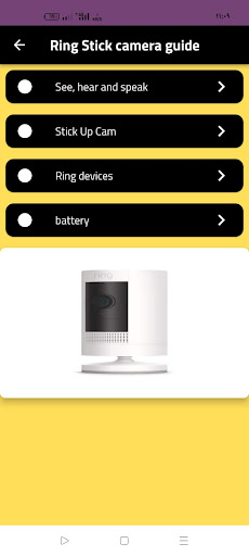 Android application Ring Stick camera guide screenshort