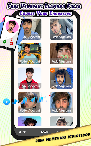 Fede Vigevani Fake Call screenshot 1
