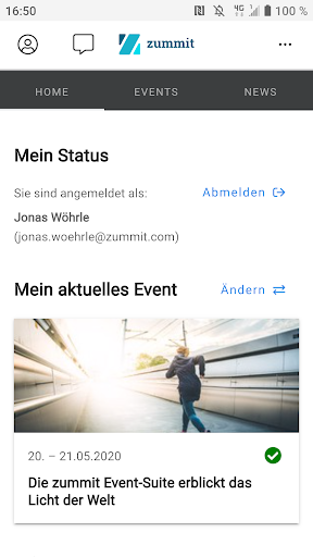Android application zummit screenshort