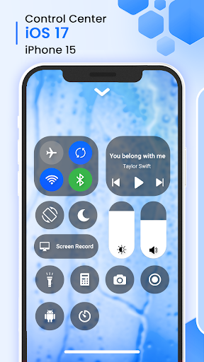 Android application Control Center iOS 17 : OS17 screenshort