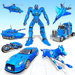 Cover Image of ダウンロード Dog Robot Car War：ロボットゲーム 3.9 APK