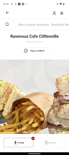 Android application Ravenous Cafe screenshort