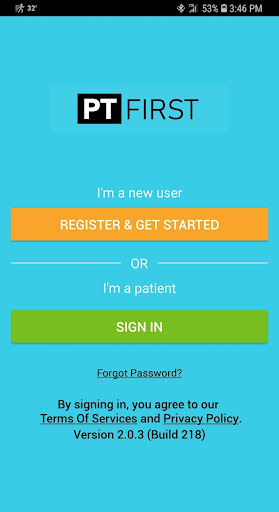 Android application PT First screenshort