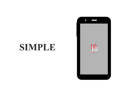 Android application 紅白時計 screenshort