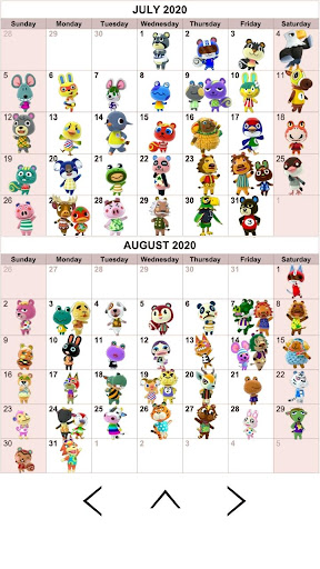 ACNH Birthday calendar 2024 Screen 2