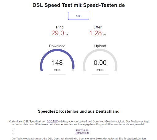 Speedtest WLAN und Mobile Screen 3
