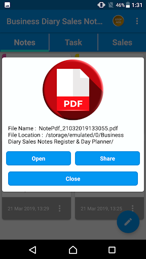 Business Diary Sales Notes Register & Day Planner 1.7 screenshots 4