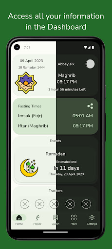 Android application Nimaz: Prayer Times, Quran screenshort
