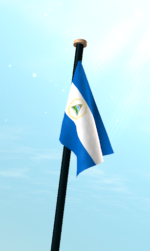 Nicaragua Flag 3D Wallpaper Screen 3