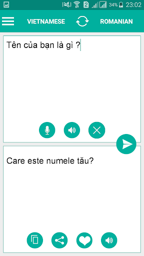 Android application Romanian Vietnamese Translator screenshort