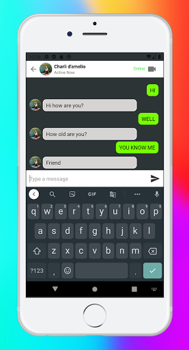 Android application CHARLI D'AMELIO - Chat and cal screenshort