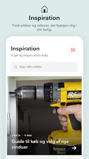Android application Bolius - guiden til din bolig screenshort