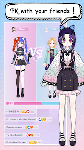Anime Dress Up: 메이크업 게임 화장 게임