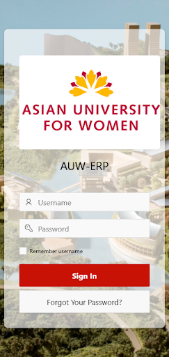 Android application AUW ERP screenshort