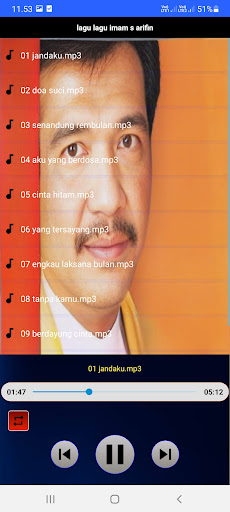 Android application lagu-lagu imam s arifin screenshort