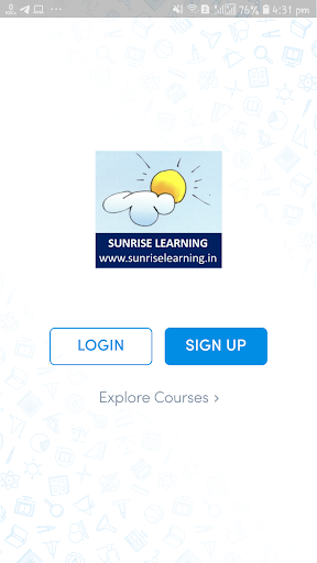 Android application Sunrise Learning Trainings screenshort