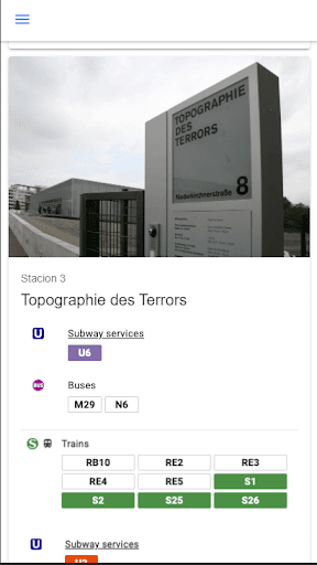 Android application Stadtrundgänge screenshort