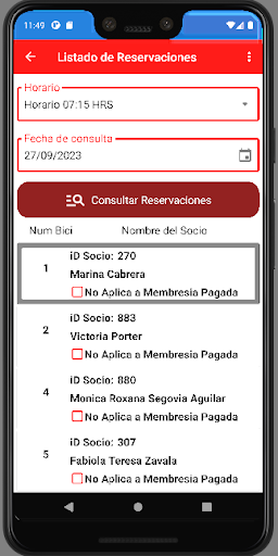 SpinningControl App-V100 Screen 3