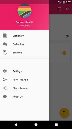 Android application German Swahili Dictionary screenshort