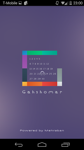 Android application Gahshomar Taghvim Calendar screenshort