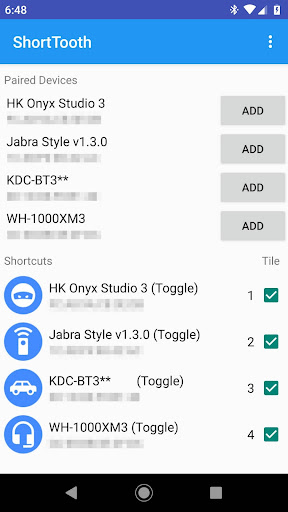 ShortTooth Bluetooth shortcuts Screenshot 3 - AppWisp.com