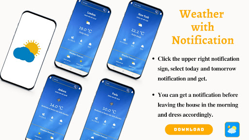 Weather with Notification Screen 3