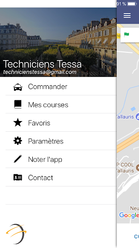 Android application Allo Taxis Pau screenshort