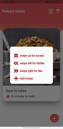 Aaj kya khaoge Screen 2