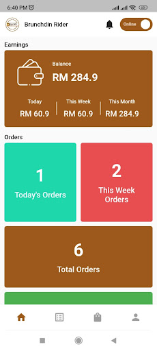 Android application Brunchdin Delivery screenshort
